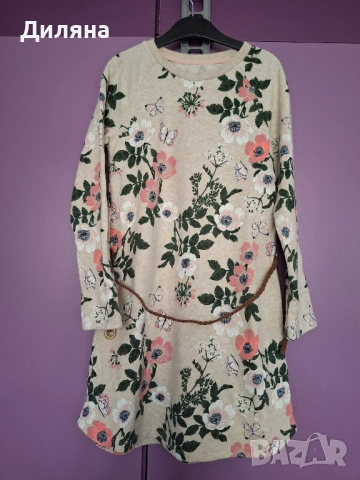 Къса платнена рокля за момиче H&M 122/128 см