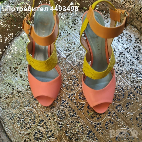 Промоция-Луксозни дамски обувки-VERSACE-100% кожа/и крокодилска кожа/ , снимка 2 - Дамски обувки на ток - 53478728