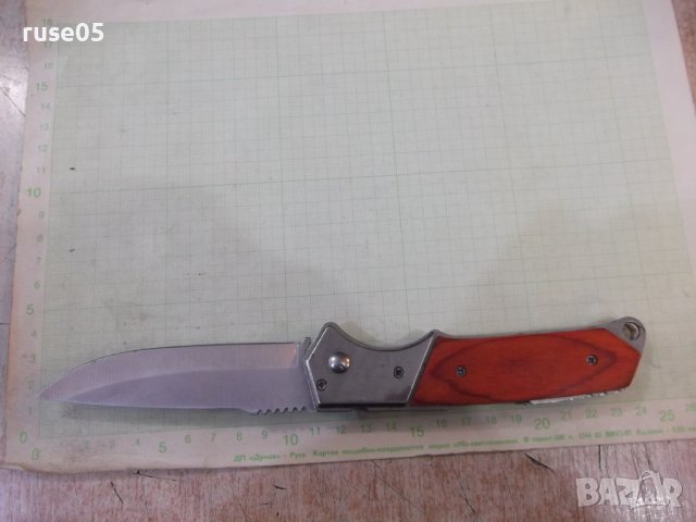 Нож полуавтоматичен сгъваем, снимка 2 - Ножове - 43687892
