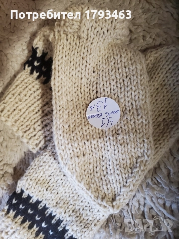 Ръчно плетени мъжки чорапи от вълна, размер 41, снимка 8 - Мъжки чорапи - 49606749