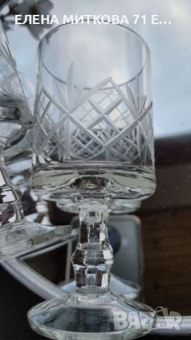 Сервиз от 6 бр.български кристални чаши за аперитив-нови, снимка 12 - Чаши - 52619199