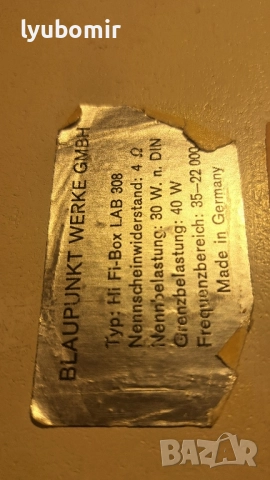 Блаупункт лаб-308, снимка 7 - Тонколони - 52493898