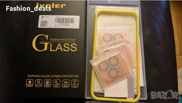 Нови 3 броя стъклен протектор за екран + 3 за камера телефон iPhone 14 Pro Защита Айфон, снимка 8 - Стъкла за телефони - 38171388