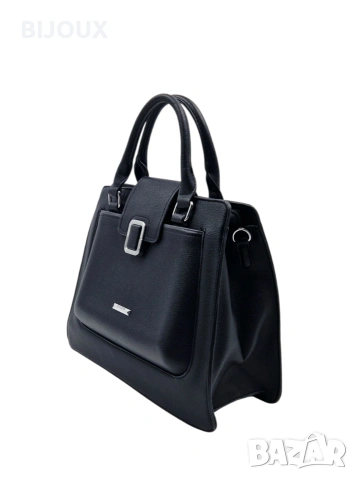 Дамска стилна чанта с метален акцент, снимка 4 - Чанти - 53217449