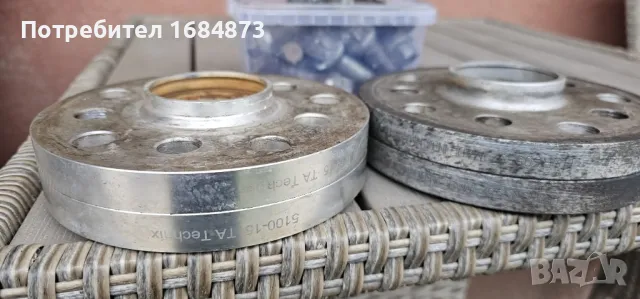 Фланци 5х100 и 5х112 / 20 мм в комплект с дълги болтове., снимка 4 - Части - 49708162