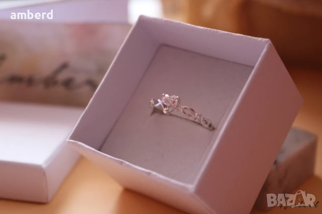 Нежен и елегантен сребърен пръстен - модел R093, снимка 9 - Пръстени - 51354027