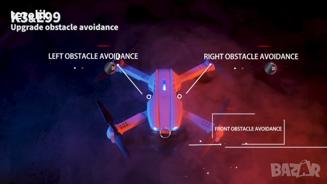 @Нови 3 цвята E99 PRO Dron 4k HD 2 камери WIFI FPV Въздушна фотография избягва препятствия Вносител, снимка 15 - Дронове и аксесоари - 39849084