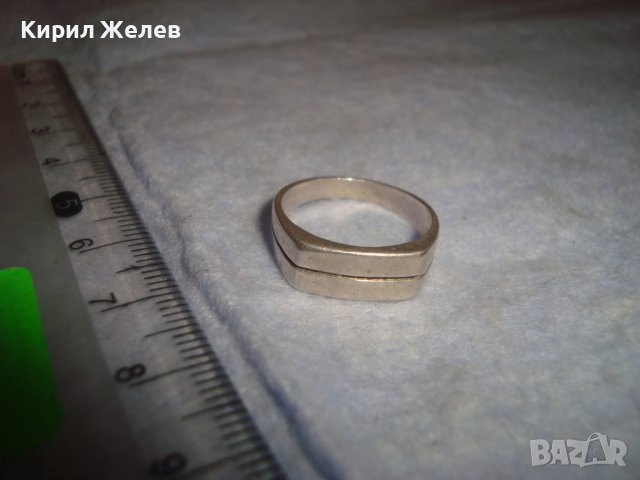 СТАР СТИЛИЗИРАН СРЕБЪРЕН РЕТРО АРТ ПРЪСТЕН СРЕБРО 925 РЪЧНА МАЙСТОРСКА ИЗРАБОТКА 32584, снимка 4 - Пръстени - 38382318