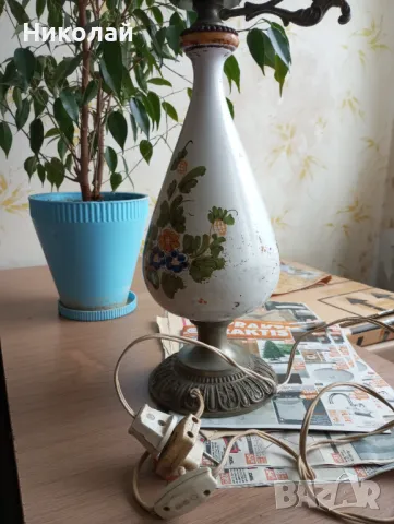 Старинна порцеланова нощна лампа, снимка 6 - Антикварни и старинни предмети - 49959835