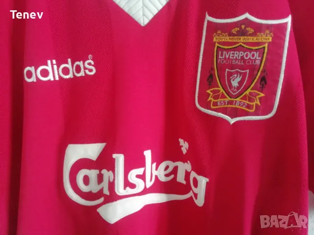 Liverpool Adidas 1995/1996 оригинална тениска фланелка футболна Ливърпул ретро vintage M , снимка 5 - Тениски - 49884890