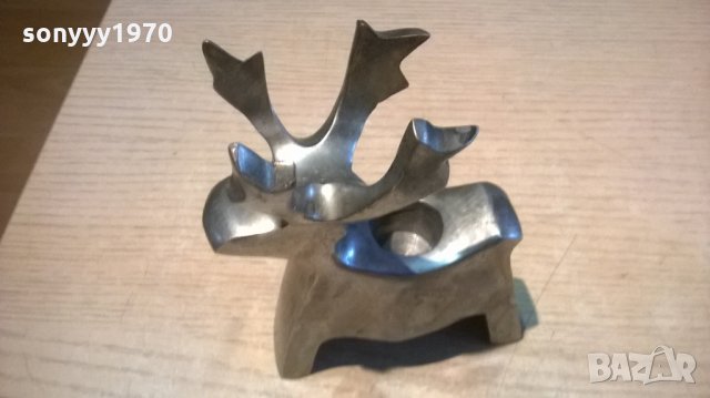 алуминиево еленче свещник-13х11х5см-внос швеция, снимка 4 - Колекции - 27651655