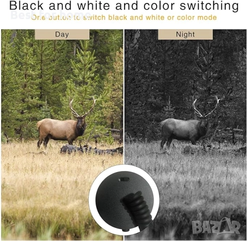  Монокуляр за нощно виждане с HD камера и 5 инчов преносим дисплей, снимка 5 - Обективи и филтри - 52736271