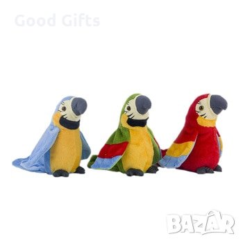 Детски плюшен говорещ папагал, снимка 6 - Плюшени играчки - 34705571