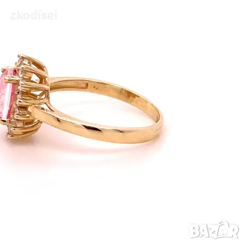 Златен дамски пръстен 3,20гр. 14кр.проба:585 размер:56 модел:29558-6, снимка 3 - Пръстени - 49481044