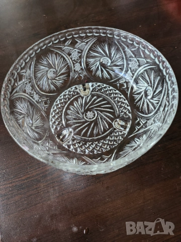 Кристалн: ваза -голяма, фруктиера, шампаниера, бомбониера - Полша, купи за сладолед, десерт - Чехия , снимка 4 - Други ценни предмети - 29087808