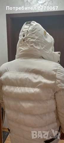 Бяло мъжко ,късо яке за есен-зима.Дебело с много ефекти.В отлично състояние., снимка 5 - Якета - 52585631