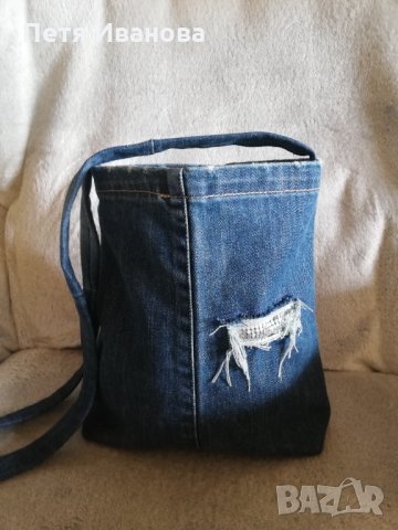 Ръчно изработени дънкови бутикови чанти, снимка 13 - Чанти - 30985336