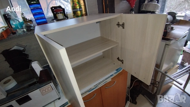 Кухненски шкаф горен с две врати и рафт 70/60/40см избелен дъб, снимка 16 - Кухни - 53115663