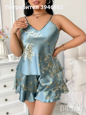 Нова дамска лятна пижама; размер 2 XL, снимка 4 - Пижами - 50999564