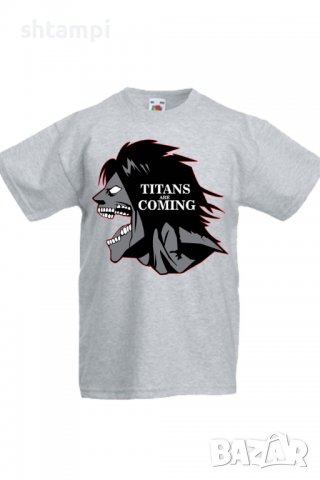 Детска тениска Attack on Titan titans are comings,Анимация,игра,Празник,Повод, снимка 5 - Детски тениски и потници - 37946488