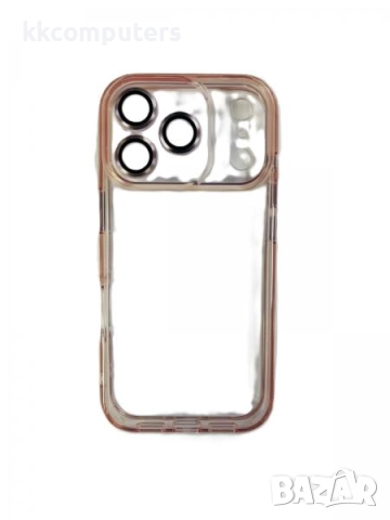 Калъф силикон Clear Camera Protect / Розов-прозрачен / за iPhone 17 Pro Max 6.9 Баркод : 3132431