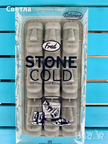 Силиконови формички за лед като главите от Великденските острови, снимка 2 - Други стоки за дома - 47564567