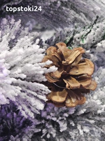 Изкуствено борче/елха със заскрежени иглички, снимка 5 - Други стоки за дома - 52352332