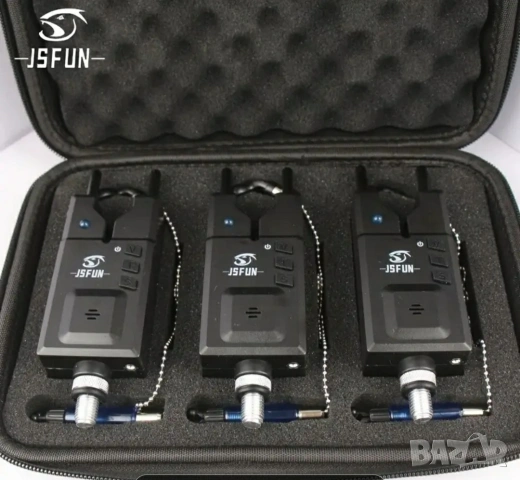 JSFUN Комплект от 3 броя нови европейски стил LED аларми за риболов.