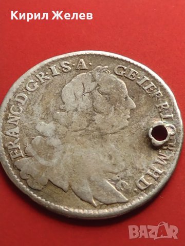 Сребърна монета 17 кройцера 1752г. Франц първи Кремниц Австрия 26215, снимка 4 - Нумизматика и бонистика - 42984726
