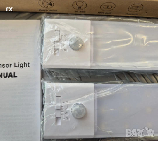 Лампи с датчик за движение на батерии, снимка 4 - Лед осветление - 53490861