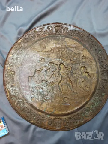 СТАРО ОРОМНО РЕЛЕФНО ПАНО ЗА СТЕНА -64 СМ, снимка 5 - Антикварни и старинни предмети - 48978453