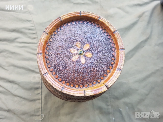 Дървено буре на стойка, снимка 4 - Антикварни и старинни предмети - 53140230