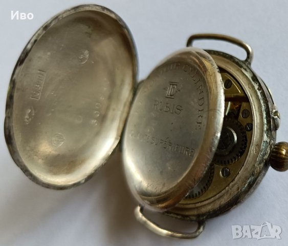 Remontoir сребърен старинен дамски часовник, снимка 5 - Антикварни и старинни предмети - 32622692