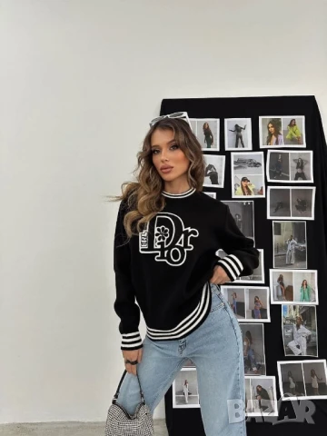 много меки блузи от фино плетиво и бродирано лого christian dior , снимка 2 - Блузи с дълъг ръкав и пуловери - 51066163