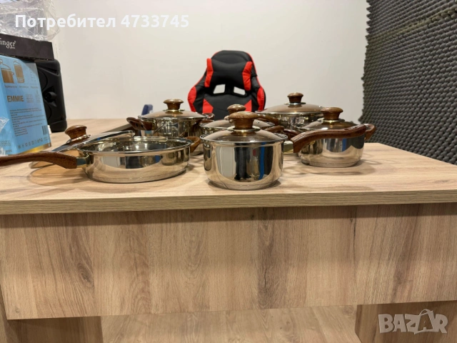 Комплект съдове за готвене от 12 части, снимка 4 - Съдове за готвене - 53438325