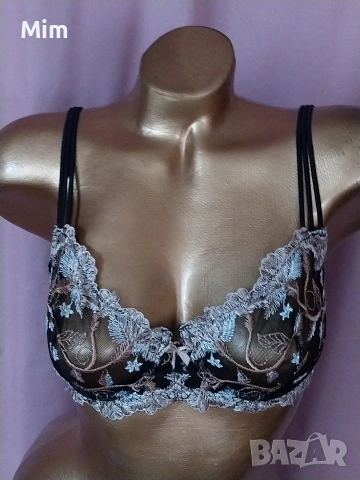 95 С Черен сутиен с богата дантела , снимка 2 - Бельо - 53568429