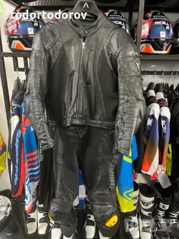 Кожен мото екип DAINESE D-TEC,размер 56-XL ,2части , протектори, снимка 1