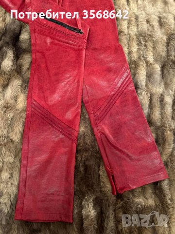 ALESSA Панталон в уникален червен цвят(stizza),с ниска талия, снимка 9 - Панталони - 43537585