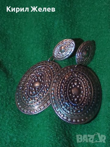 ПОСРЕБРЕНИ ЕТНО - СТИЛ СТАРИ ОРНАМЕНТИРАНИ ОБЕЦИ за НОСИЯ УКРАСА 7071, снимка 8 - Обеци - 36631787