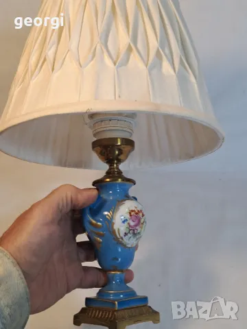 настолна месингова емайлирана лампа   16/5, снимка 8 - Настолни лампи - 48989618