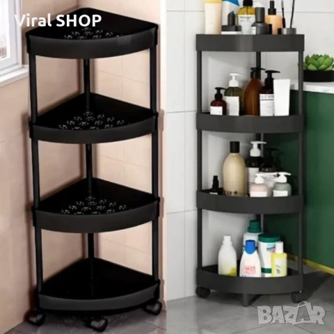 🧺 Ъглова въртяща се поставка Corner Storage Rack, снимка 3 - Други стоки за дома - 51350953