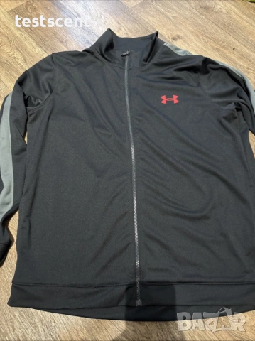 Мъжко фитнес горнище Men’s Under Armour Sports Zip Top – Size 2XL / XXL – Black & Grey, снимка 7 - Спортни дрехи, екипи - 53591242