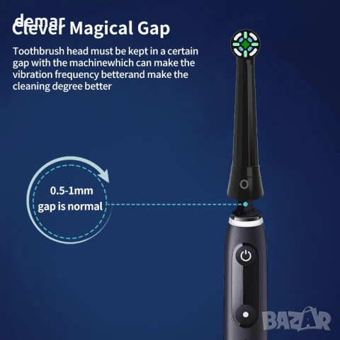 Глави за електрическа четка за зъби Oral-B iO серия 2/3/4/5/6/7/8/9/10, 6 броя, черни, снимка 5 - Други - 53594377