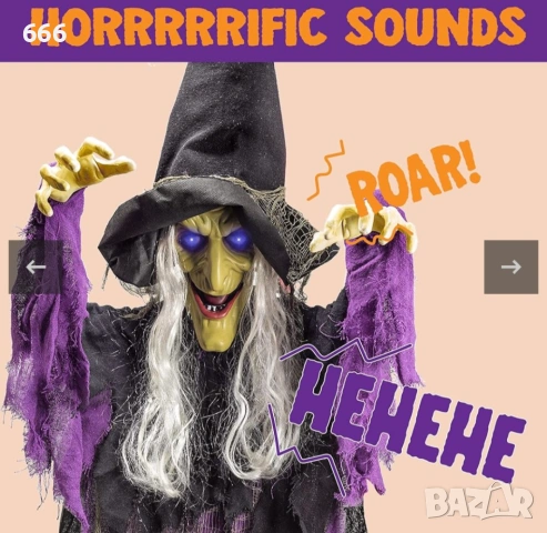 Хелоуин светеща говореща вещица, снимка 7 - Декорация за дома - 53192383