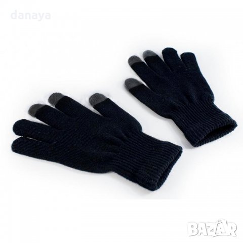 1239 Тъч скрийн ръкавици за смартфон Touch Screen ръкавици черен цвят, снимка 3 - Ръкавици - 26887392