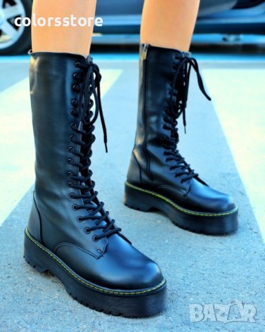 Равни ботуши - черна кожа - 20811