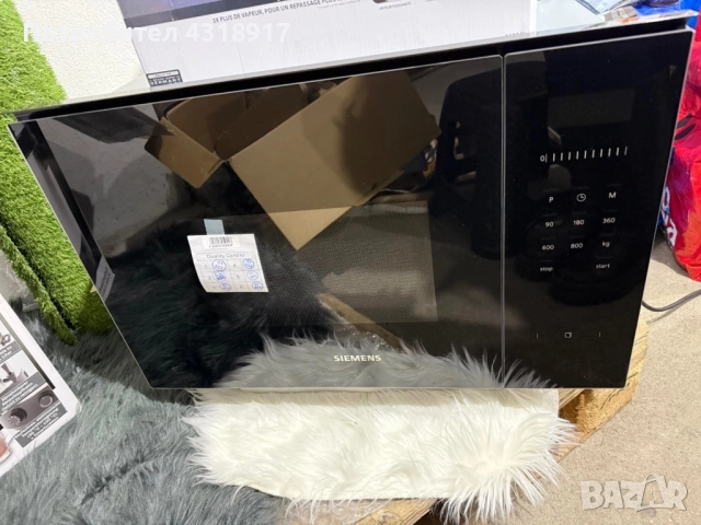 Микровълнова фурна Siemens AG BF525LMB1, 800 W, 20 л, черна, снимка 2 - Микровълнови - 52642744