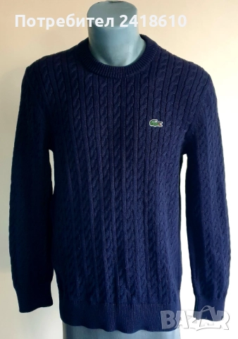 Lacoste Cotton Knit Regular Fit Mens Size 4 - M НОВО!  ОРИГИНАЛ! Мъжки Пуловер!, снимка 6 - Пуловери - 52794425