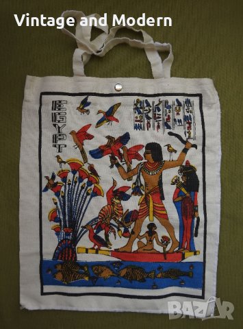Оригинална египетска текстилна чанта торба Tote Bag НОВА