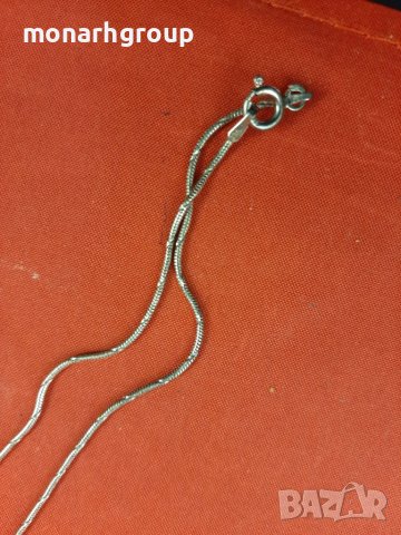Сребърен синджир +обеци, снимка 3 - Колиета, медальони, синджири - 36680843